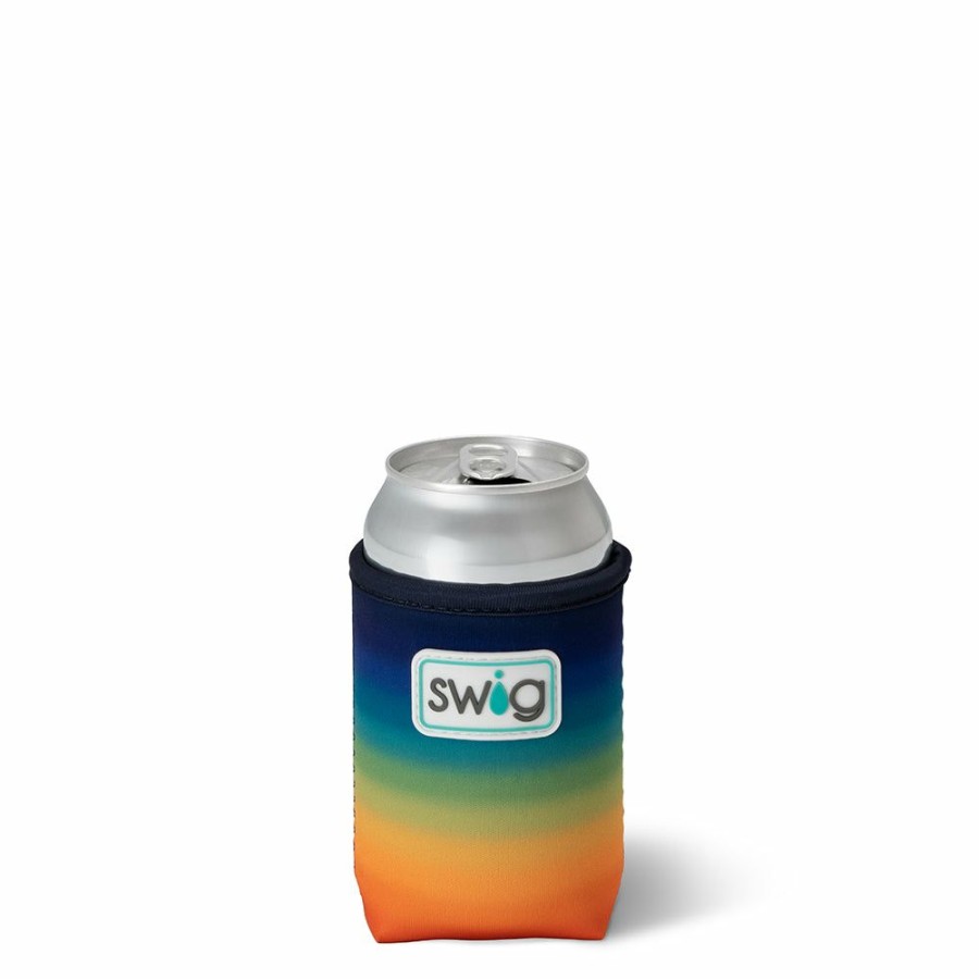 Drinkware Swig Life  | Retro Rainbow Can Coolie