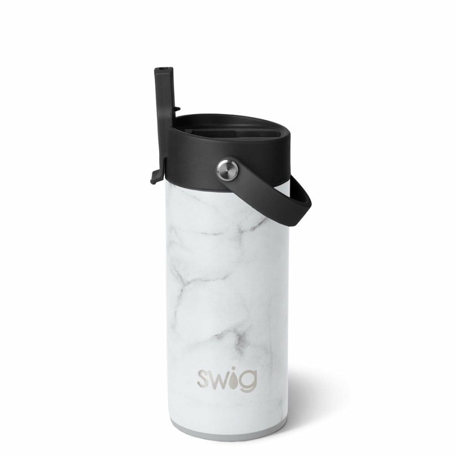 Drinkware Swig Life  | Marble Flip + Sip Slim Tumbler (12Oz)